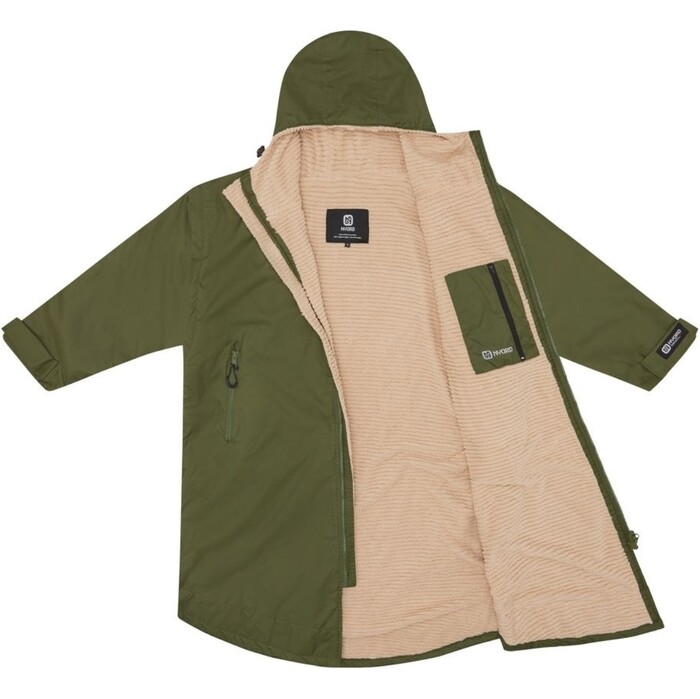 2024 Nyord Primaloft Outdoor Cambio De Mangas Desmontable Robe - Khaki / Ecru